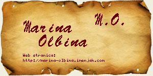 Marina Olbina vizit kartica
